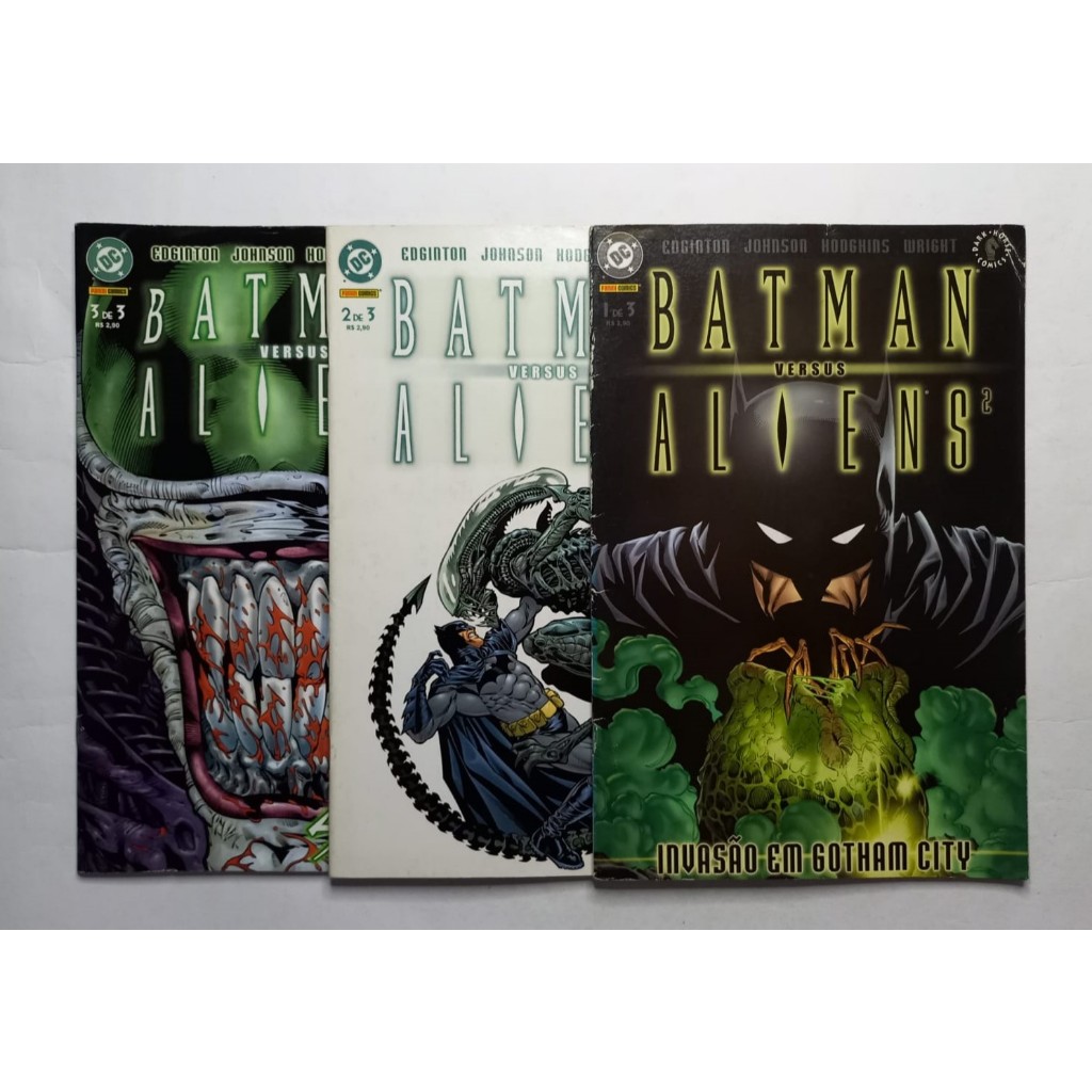 Batman Versus Aliens 2 Completa 1 2 3 Minisserie Panini 2003 Excelentes ...
