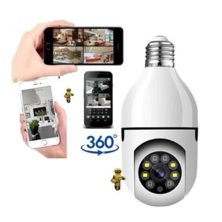 Câmera Segurança Lâmpada 360 Wifi Ip Full Hd 1080p Visão Noturna Colorida Jortan 8177Movimento Rosca Boca-envio imediato