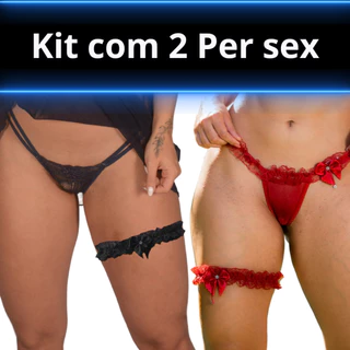 Kit 2 Perneiras de Lingerie Acessório para Perna Langerie Sensual Conjuntos Liga Lingeries