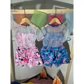 conjunto infantil menina 3 peças conjunto infantil stitch menina 3 peças roupinha infantil stitch moda blogueirinha