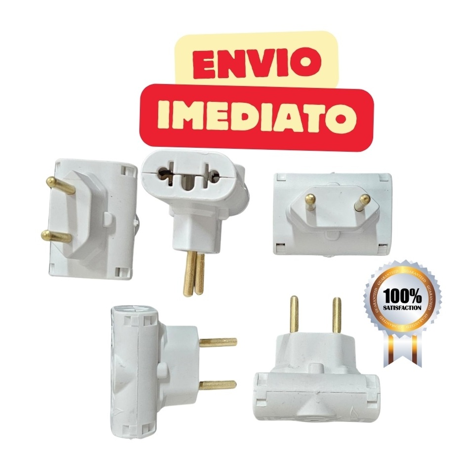 Kit 100 Adaptador de Tomada Te Benjamin 10/20A Universal Adaptador para ...