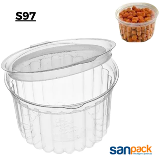 Embalagem redonda para doces e salgados 450g s97 Sanpack, cx c/ 200