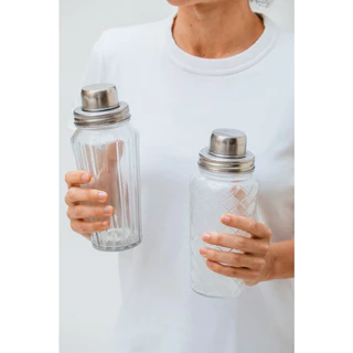 Coqueteleira de Vidro Com Tampa Inox 570Ml