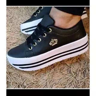 PROMOÇÃO TÊNIS FEMININO DE SOLA ALTA CONFORTÁVEL