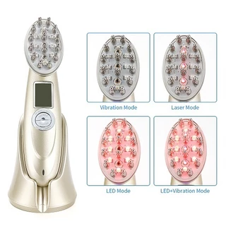 Foreverlily Pente crescimento cabelo 7 em 1 tecnologia RF MES Nano luz vermelha pára a perda cabelo