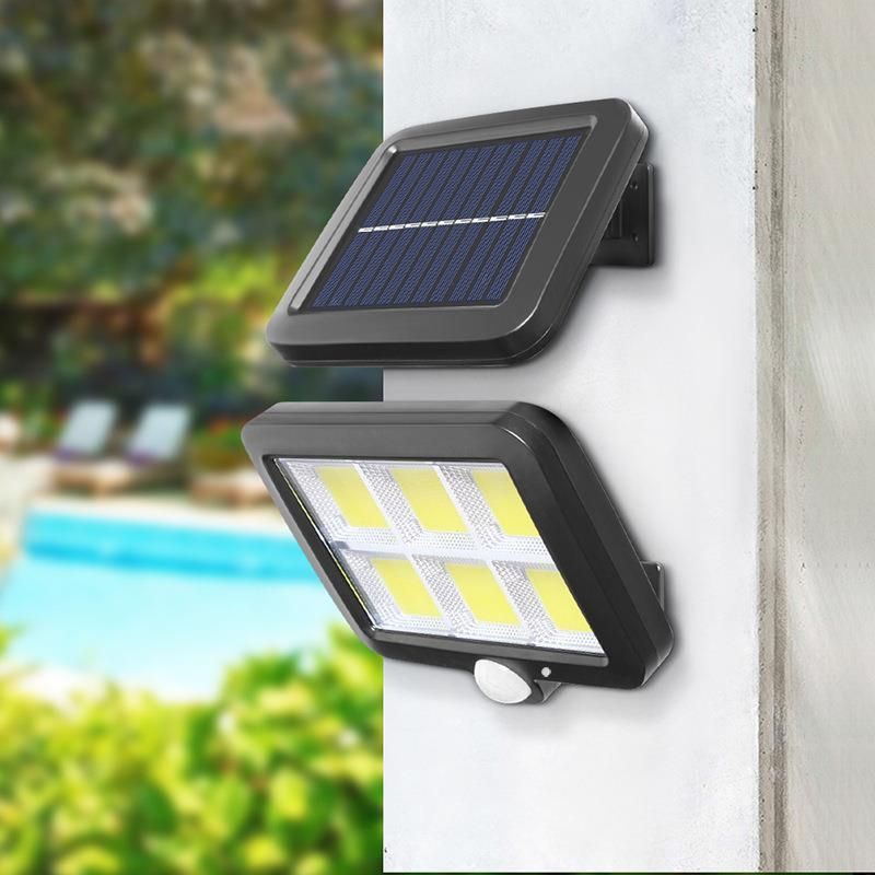 Luminária Solar de Parede 120 Cob 24W Sensor Presença Com 3 Funções Separado Promoção