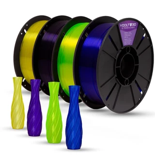 Filamento PLA Translúcido 1Kg Voolt3D 1,75mm para Impressoras 3D FDM