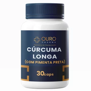 Cúrcuma Longa 500mg 95% de Curcuminóides + Piperina 5mg (Pimenta Preta) 30 ou 60 Cápsulas