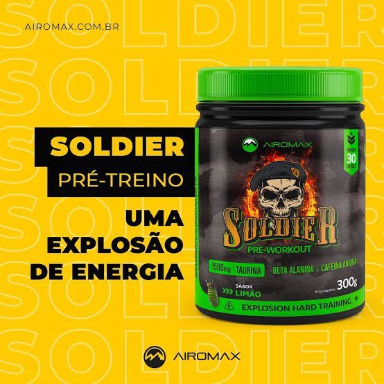 Pré-Treino Soldier Pote 300G Airomax 30 Doses