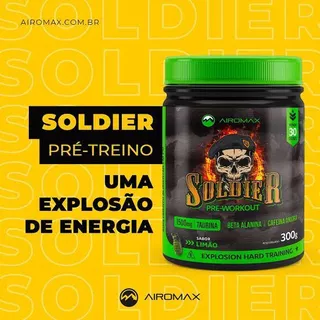 Pré-Treino Soldier Pote 300G Airomax 30 Doses