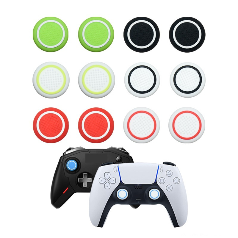 Par de Grip Borracha Protetora de Silicone para Analógicos de Controles de PS4, PS5, Xbox One e 360