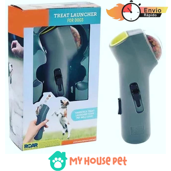 Brinquedo Pet Treinamento Lançador Petisco Ração Cão Gato Lança Longe Comedouro Diversão Adestrar