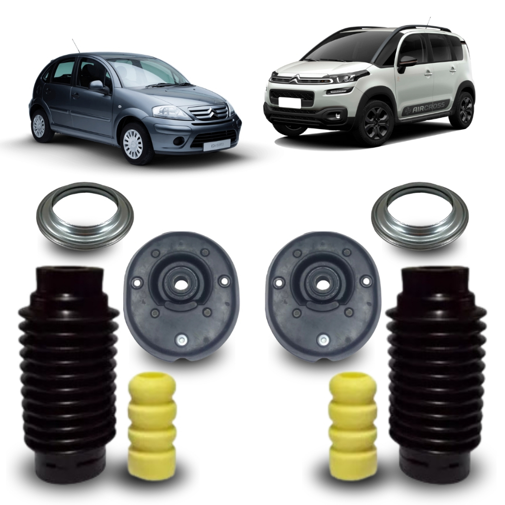 Kit Batente Coxim Rolamento Amortecedor Dianteiro Citroen C3 Aircross