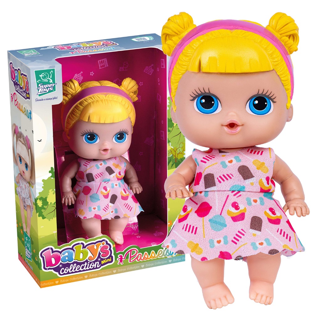 Boneca Para Menina Bebê Passeio Loira - Super Toys | Shopee Brasil