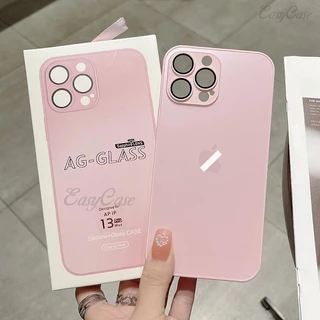 Capa Case de Vidro Fosca para lphone 7 Xr 11 12 13 14 15 Plus Pro Max