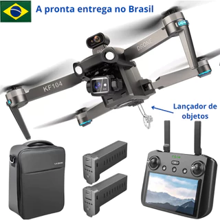 Drone KF104 Max com Câmera 4K Sensor de Obstáculos Gps Gimbal 3 eixos Lançador de Objetos