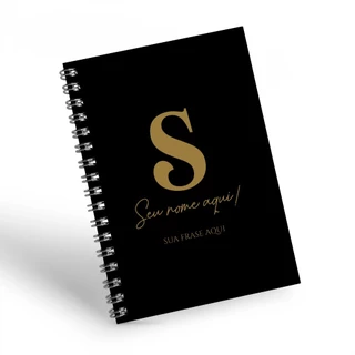 Agenda 2025 Personalizada Black Dourada