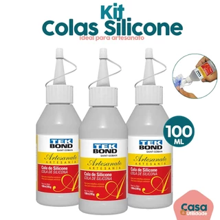 Kit Cola Líquida De Silicone Para Artesanato Tek Bond 85G 100ML