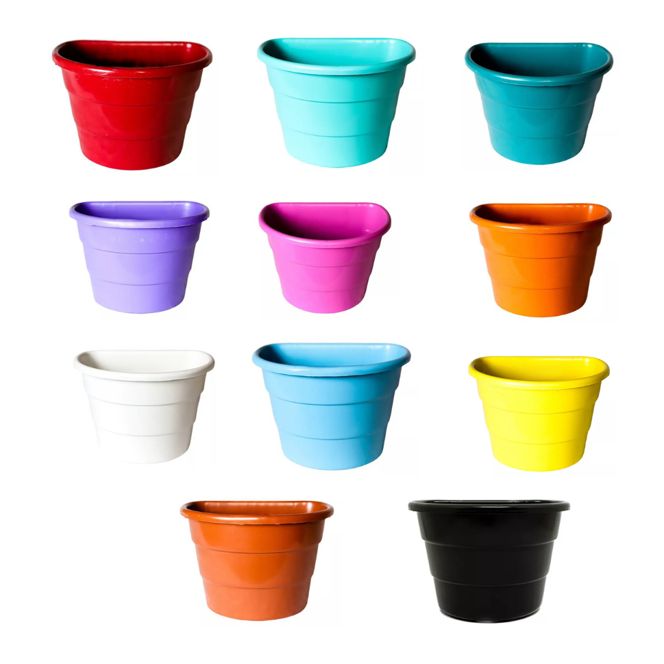 40 Vaso Parede Meia Lua Jardim Vertical 3l Cores A Escolher