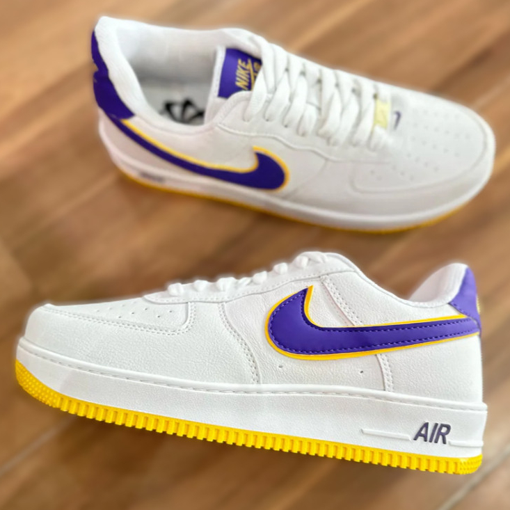 TÊNIS AIR FORCE LAKERS LA LEBRON NK AIR FORCE LAKERS PROMOÇÃO DE FIM DE FÉRIAS