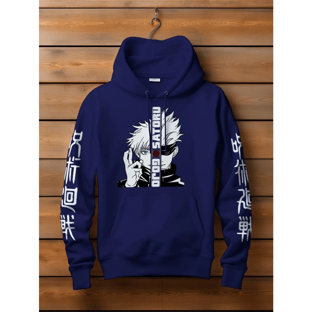 Moletom Com Capuz Hehanus Masculino - Estampa Caveira 3D - Azul - Tamanho 3G