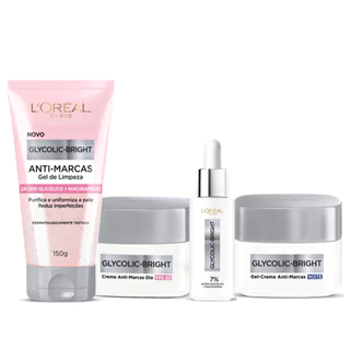 Kit Completo L'Oréal Paris Glycolic Bright em Oferta na Shopee