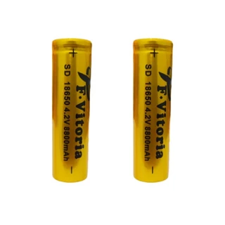 2 Baterias Recarregáveis 18650 4.2v 8800mah Para Lanterna LED .
