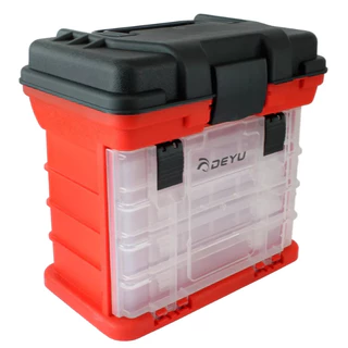 Estojo Para Pesca Maleta Organizadora Deyu Com 4 Estojos 25.5x28x18.5 Guarda Isca Acessórios com trava e Divisórias Reforçado Box Organizador Caixa DW-009 Deyu