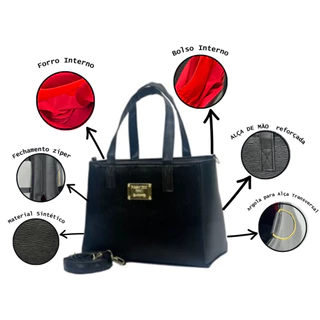 BOLSA Feminina Tote Ventureles Transversal Maleta Media De Mão