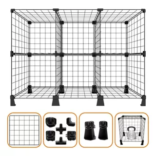 Estante de Aço Aramado Organizador 6 Nichos Casa Loja Estoque Roupas Promoção memory board top base