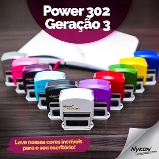 Carcaça de Carimbo Nykon 302 - *SEM PERSONALIZAÇÃO* Medida 38x14mm - Automático - Diversas Cores