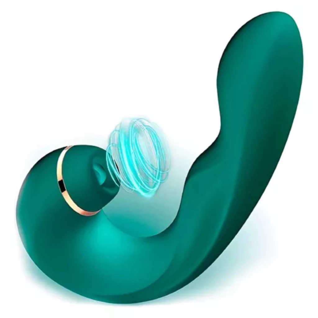 Vibrador Duplo — Vibra & Suga · Silicone Aveludado · 10 Modos