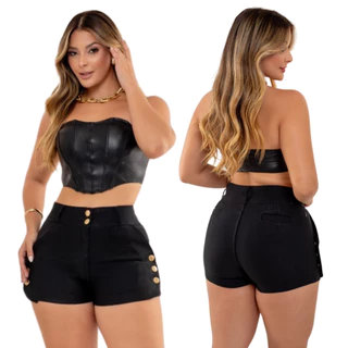 Bermuda Jeans Feminino bermuda Jeans Premium Da moda destroyed