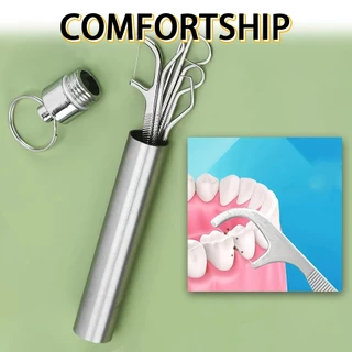 COMFORTSHIP>>7 unidades de palitos de dente portáteis de aço inoxidável