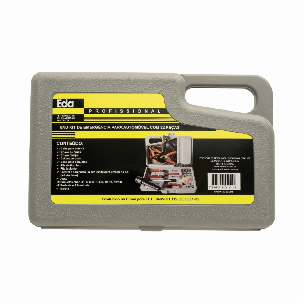 MALETA DE FERRAMNTAS COM 32 PEÇAS - KIT DE EMERGÊNCIA PARA VEÍCULOS