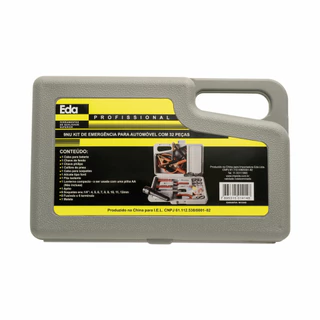 MALETA DE FERRAMNTAS COM 32 PEÇAS - KIT DE EMERGÊNCIA PARA VEÍCULOS