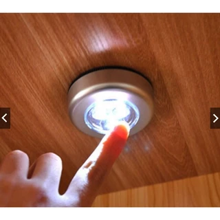 1 pcs LED Adesiva sem Fio (03 Lâmpadas dentro da LED) Touch de Pilha de Segurança para Armário/ Leds-armários-closets/Luminária Lanterna De Toque/Portátil Autoadesiva