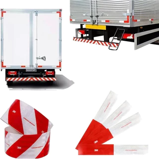 Kit 1 Faixa Refletiva Parachoque + 10 Lateral Caminhão 3m em Oferta na Shopee