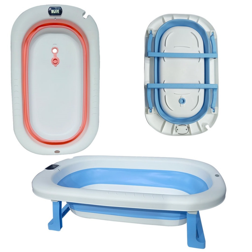 Banheira de Bebe Com Suporte Infantil Dobrável Viagem Portátil Bebê ...