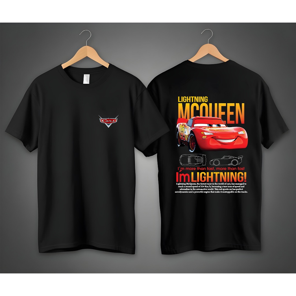 Camiseta Casal Relâmpago Mcqueen e Sally Camisa 100% Algodao Estampa Grande