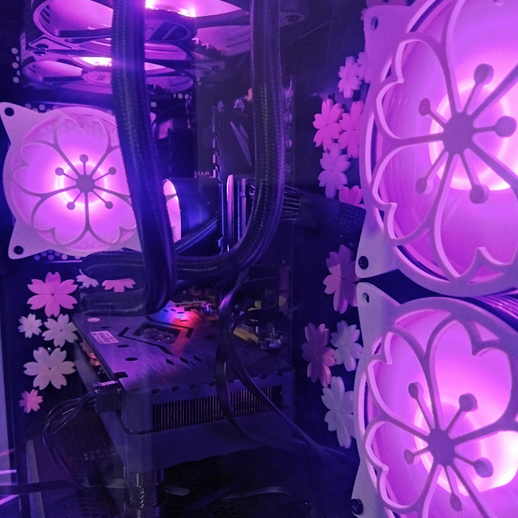 Grade Para Fan 120mm Sakura Básica Cover Fan 120mm Flor Básica