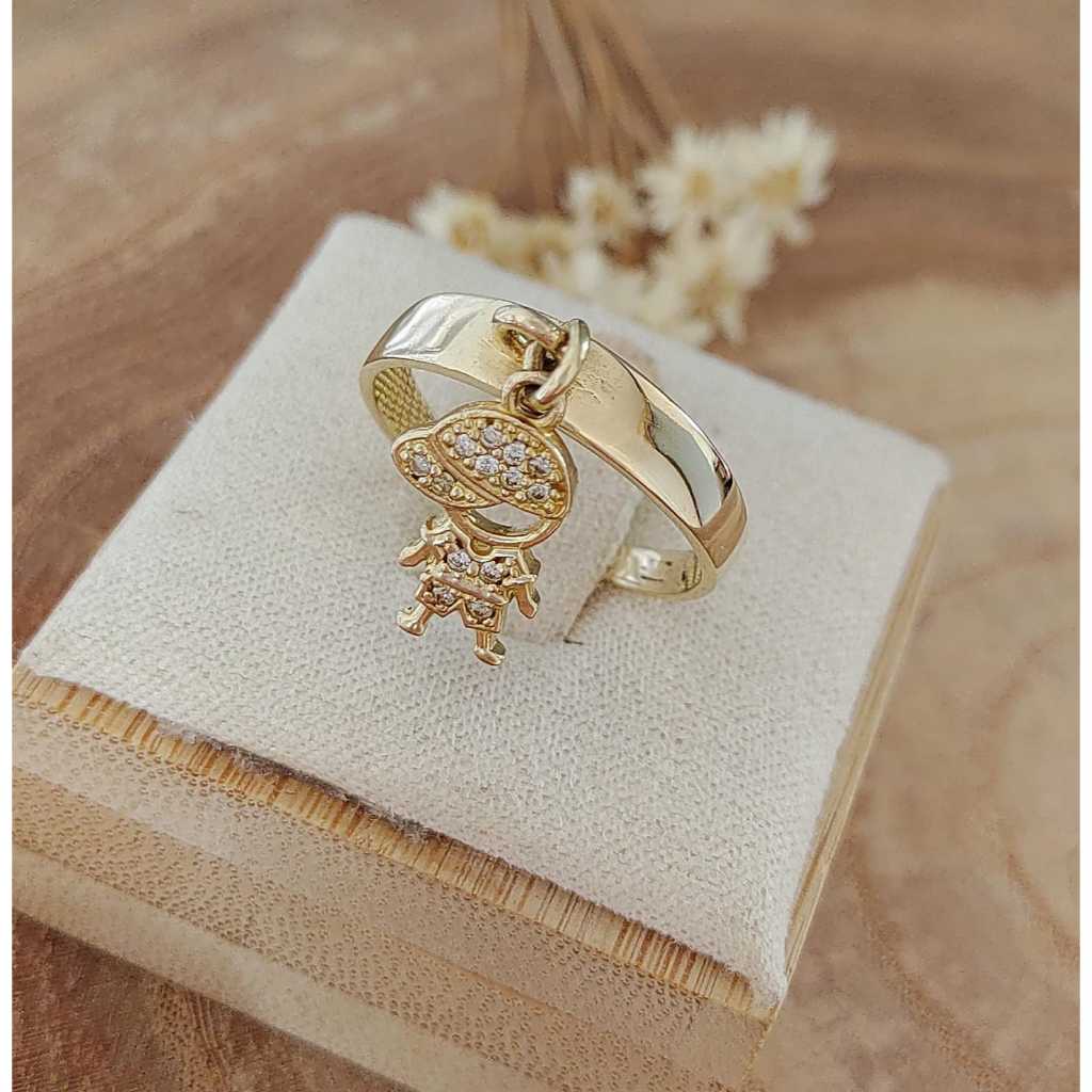 ANEL DE MOEDA ANTIGA COM 1 PINGENTE DE FILHO MENINO | Shopee Brasil