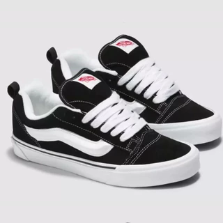 Vannis Vault KNU Skool Vintage Tênis Casual Skate Preto E Branco