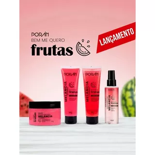 Linha Completa Frutas Porán Sabonete+ Hidratante+ Esfoliante Corpo e Rosto