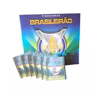 kit 10 album brasileirao 2024 mais 200 pacotinhos de figurinhas revenda
