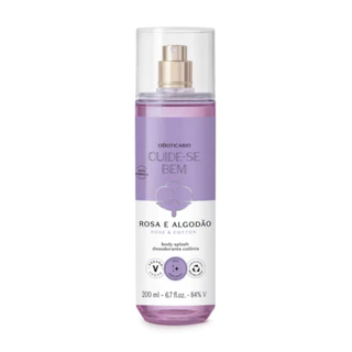 Boticário Body Splash Rosa e Algodão 200ml