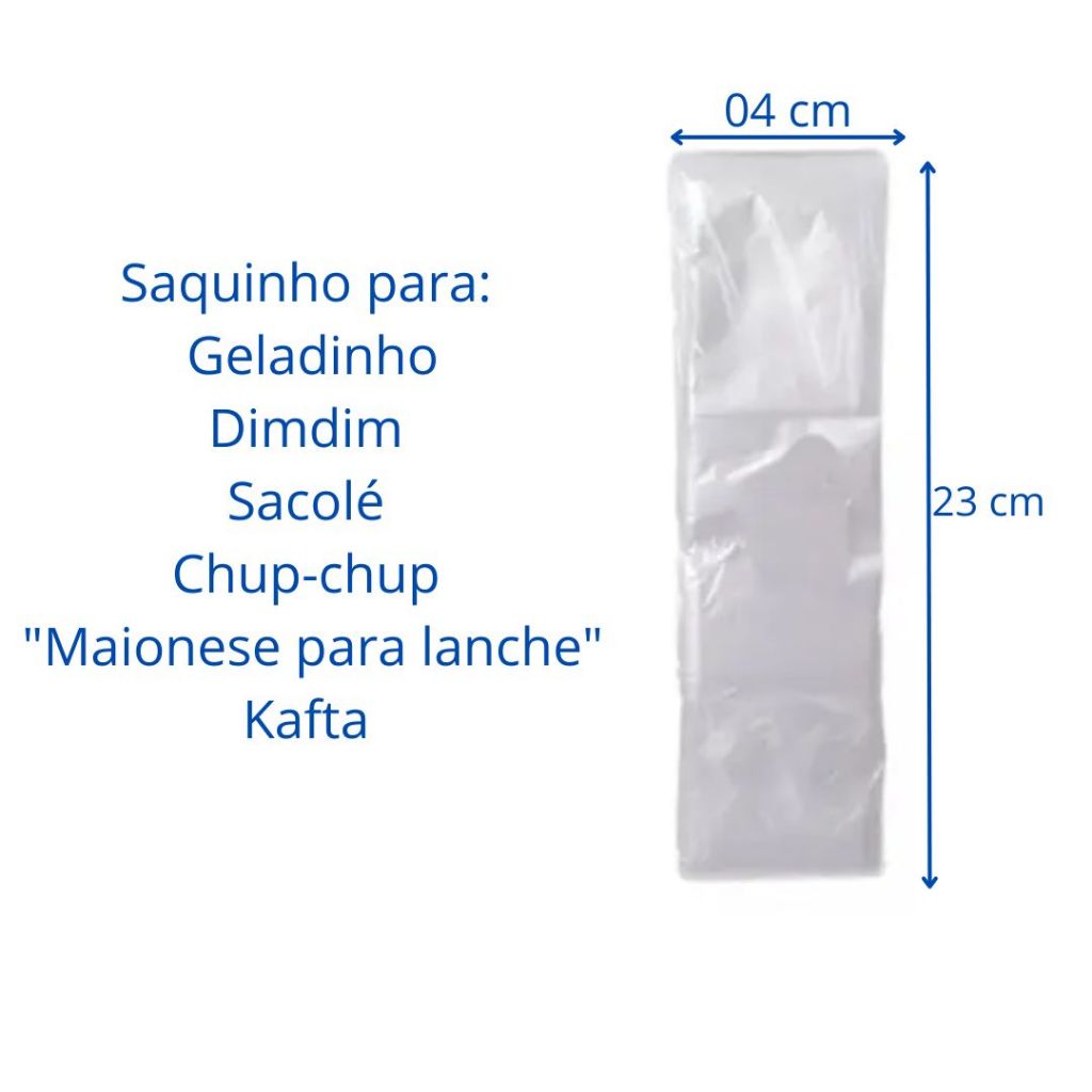 Mil Saco/Saquinho para geladinho, dimdim, sacolé, chup-chup, 