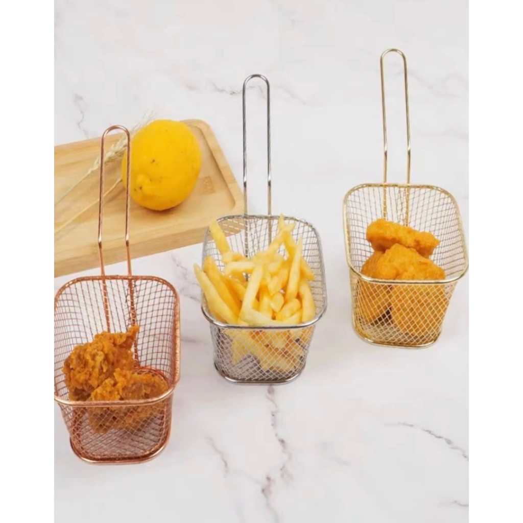 Mini Cesto Para Frituras Servir Petiscos Batata Nuggets Chicken Kits