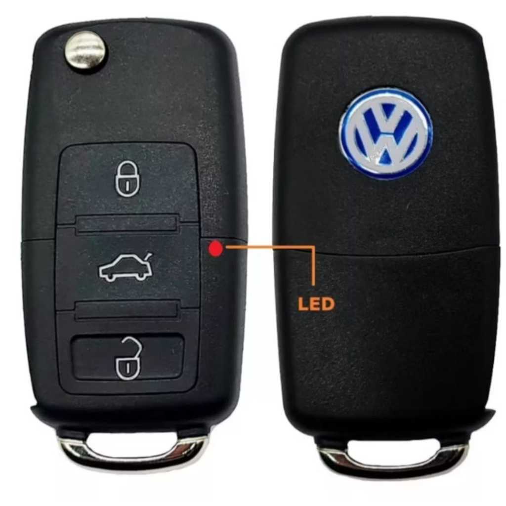 Chave Canivete Oca 3bt Vw Gol G5 Fox Polo Bora Jetta