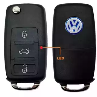 Chave Canivete Oca 3bt Vw Gol G5 Fox Polo Bora Jetta